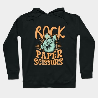 Rock Paper Scissors Art Design with Hand Hoodie